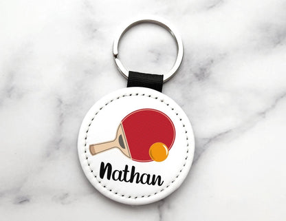 Custom Name Table Tennis/Ping Pong Key Chain - KWL Creations