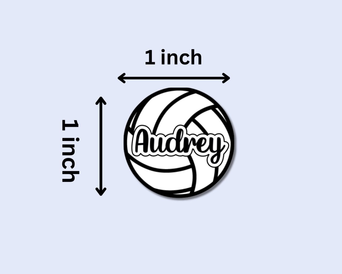 Custom Name Volleyball Sticker Sheet (18 Stickers) - KWL Creations