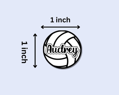 Custom Name Volleyball Sticker Sheet (18 Stickers) - KWL Creations