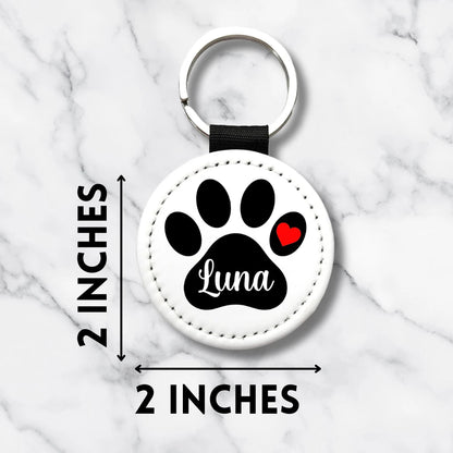 Custom Pet Name Keychain | Personalized Dog & Cat Paw Keychain - KWL Creations