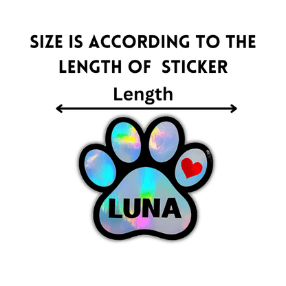 Custom Pet Paw Sticker | Personalized Holographic Paw Decal - KWL Creations