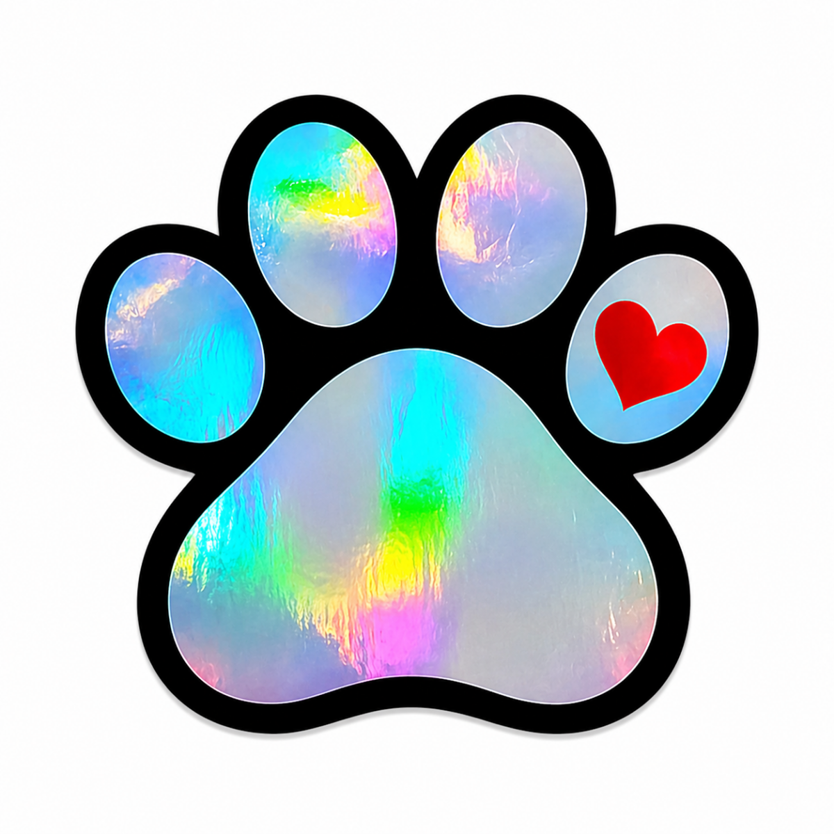 Custom Pet Paw Sticker | Personalized Holographic Paw Decal - KWL Creations