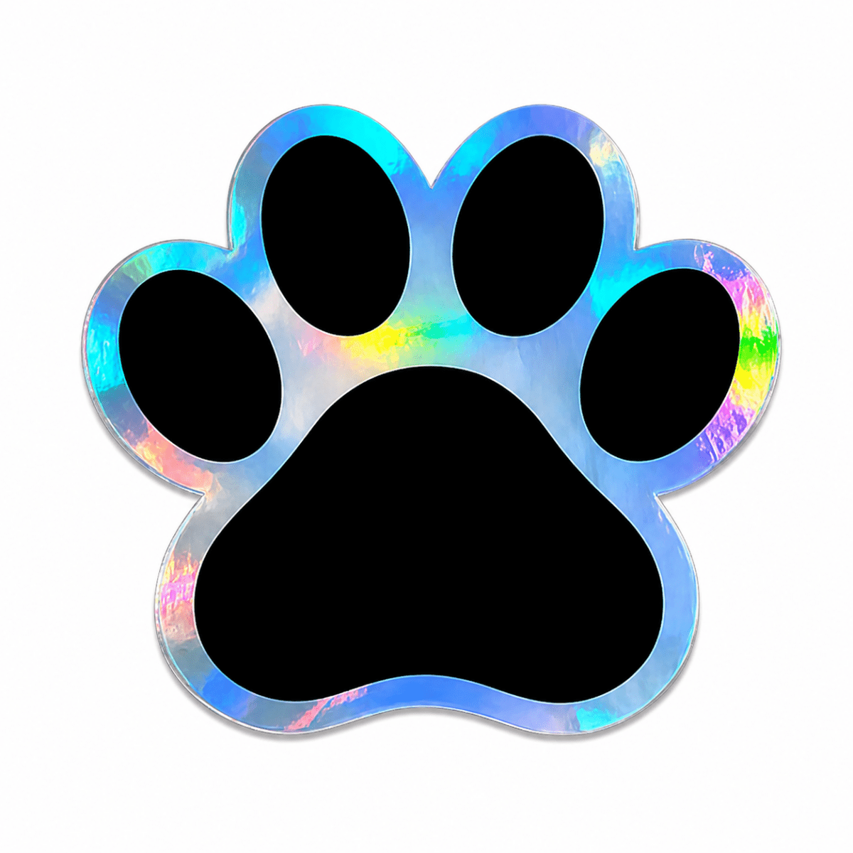 Custom Pet Paw Sticker | Personalized Holographic Paw Decal - KWL Creations