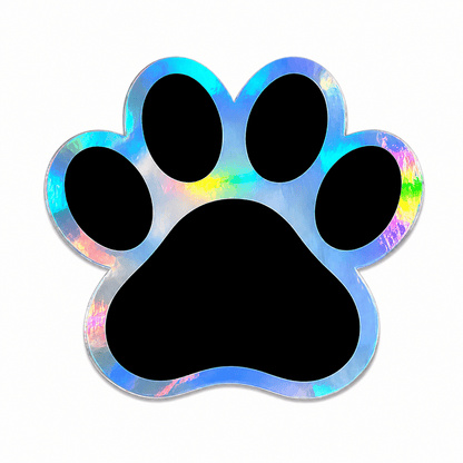 Custom Pet Paw Sticker | Personalized Holographic Paw Decal - KWL Creations
