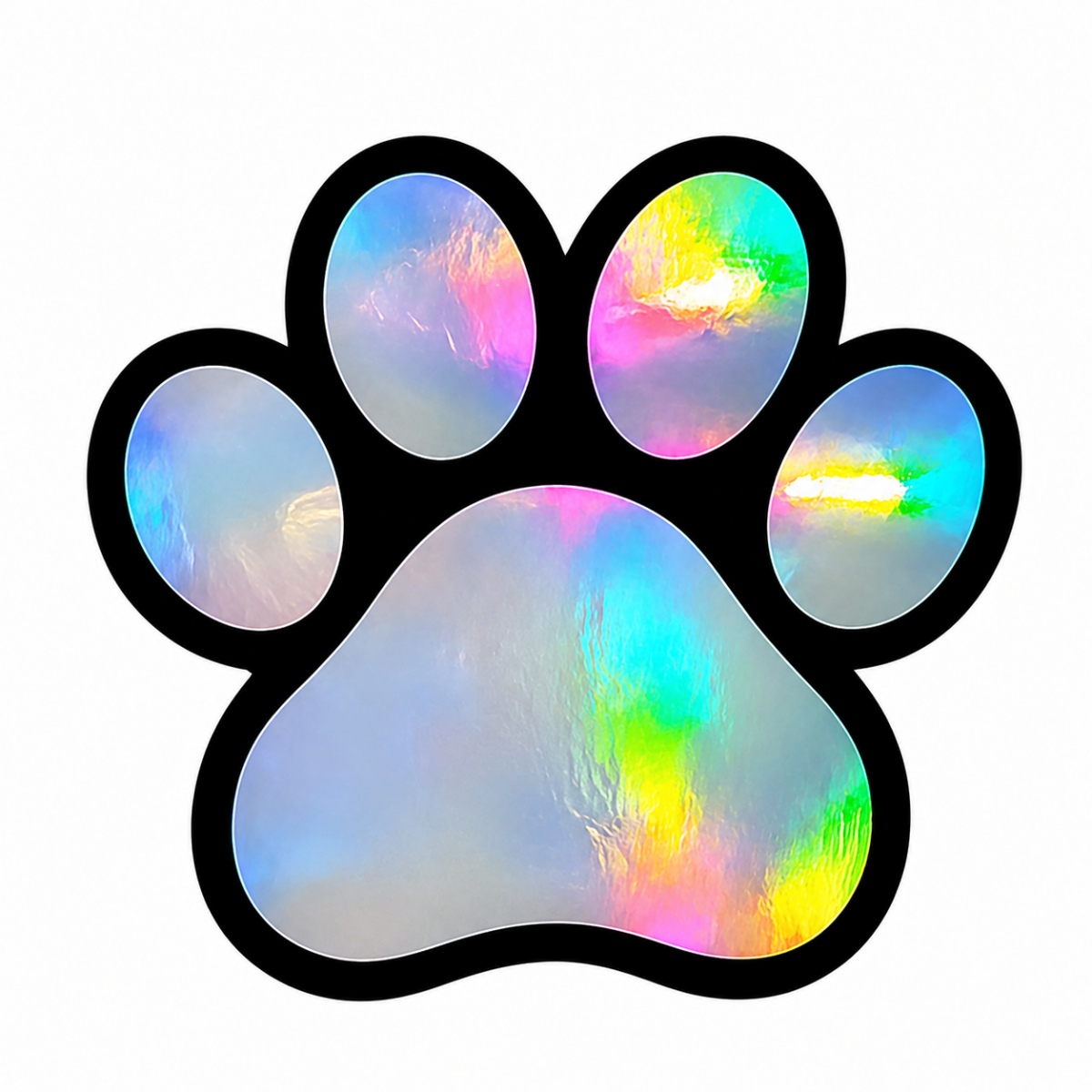 Custom Pet Paw Sticker | Personalized Holographic Paw Decal - KWL Creations