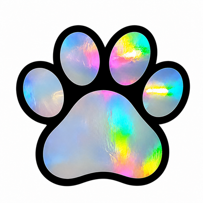Custom Pet Paw Sticker | Personalized Holographic Paw Decal - KWL Creations