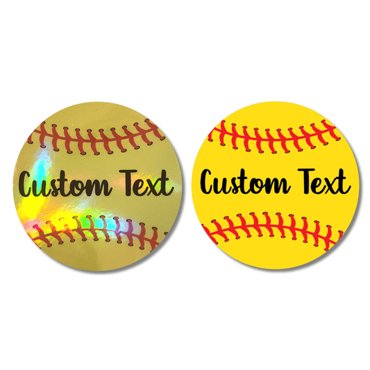 Custom Softball Name Sticker - KWL Creations