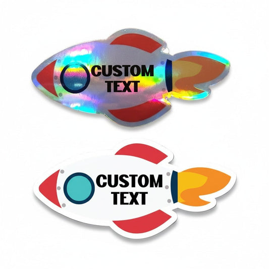 Custom Spaceship Sticker – Personalized Rocket Design - KWL Creations