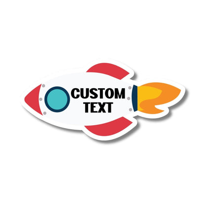 Custom Spaceship Sticker – Personalized Rocket Design - KWL Creations