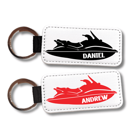 Custom Text Jet Ski Keychain - KWL Creations