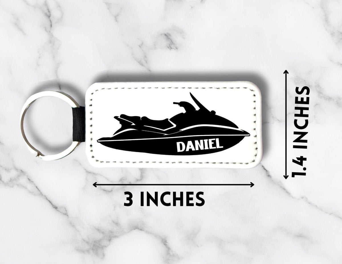 Custom Text Jet Ski Keychain - KWL Creations