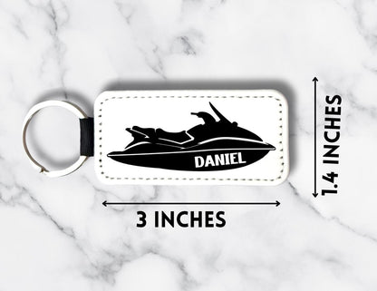 Custom Text Jet Ski Keychain - KWL Creations