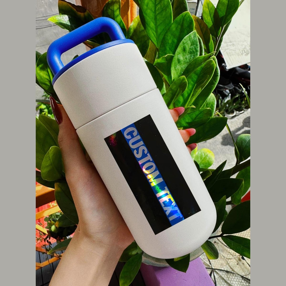 Custom Text Thin Blue Line Sticker: Holographic Police Support Sticker - KWL Creations