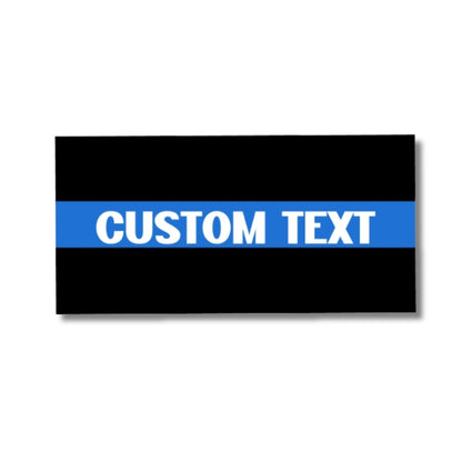 Custom Text Thin Blue Line Sticker: Holographic Police Support Sticker - KWL Creations