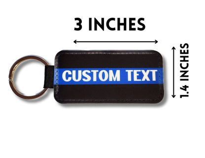 Custom Thin Blue Line Keychain: Personalized Police Support Gift - KWL Creations