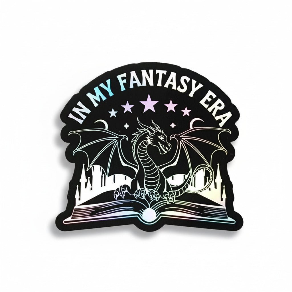 Fantasy Dragon Holographic Sticker – “In My Fantasy Era” - KWL Creations