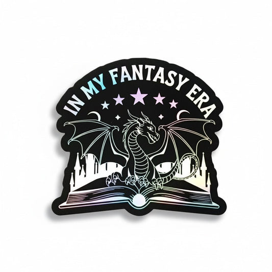 Fantasy Dragon Holographic Sticker – “In My Fantasy Era” - KWL Creations