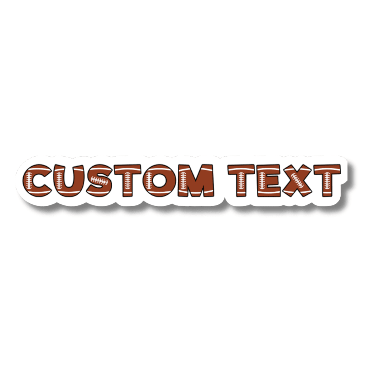 Football Block Letters Holographic Custom Name Sticker - KWL Creations