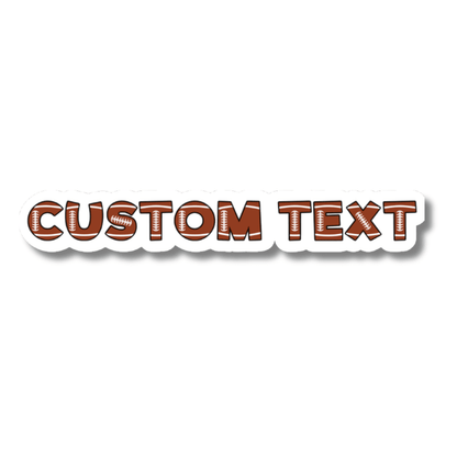 Football Block Letters Holographic Custom Name Sticker - KWL Creations