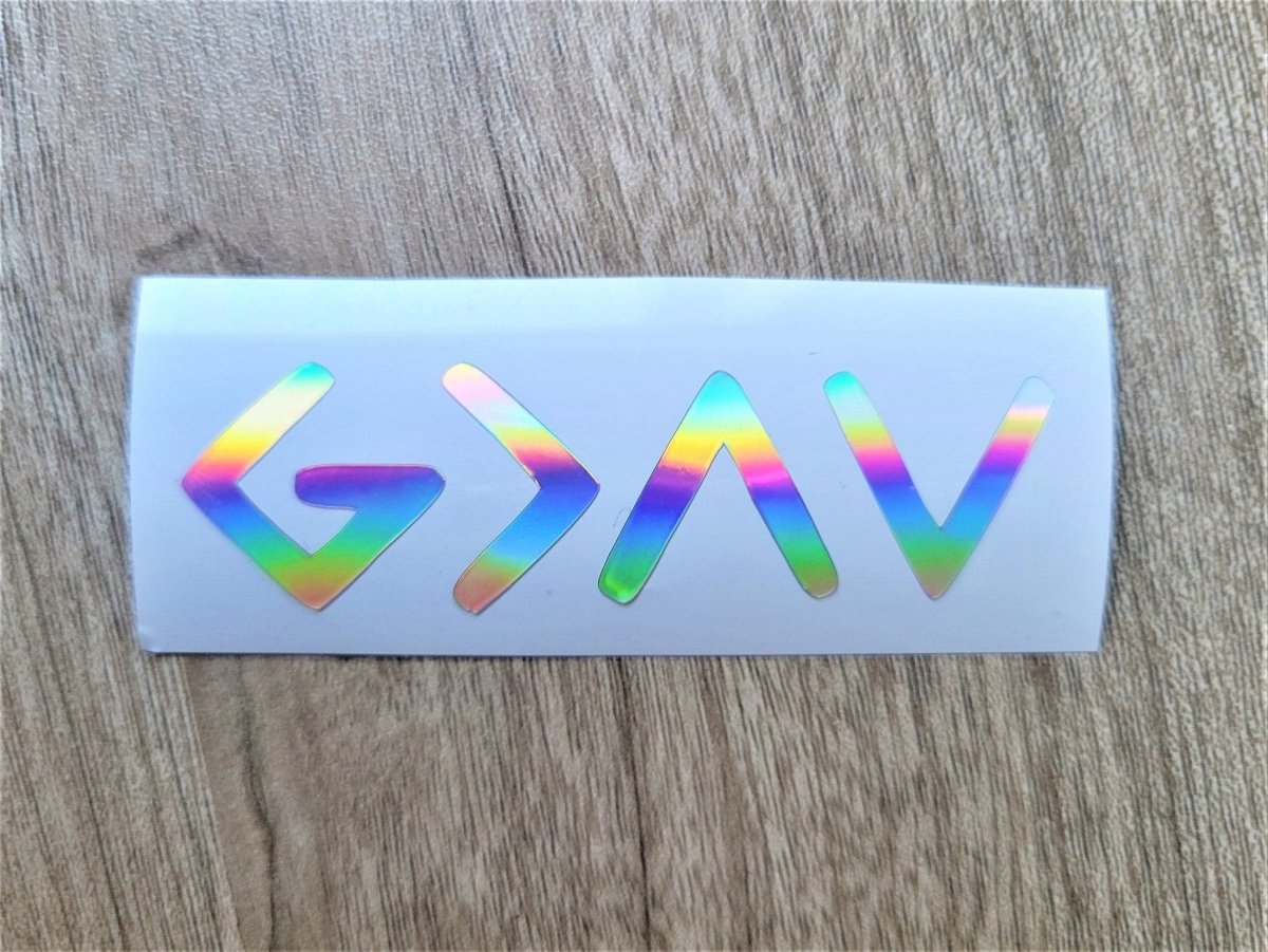 God is Greater Than Highs and Lows Decal: Inspirational Quote Sticker - KWL Creations