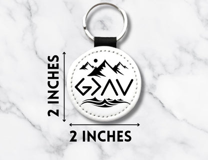God Is Greater Than The Highs and Lows Keychain PU Leather Key Chain - KWL Creations