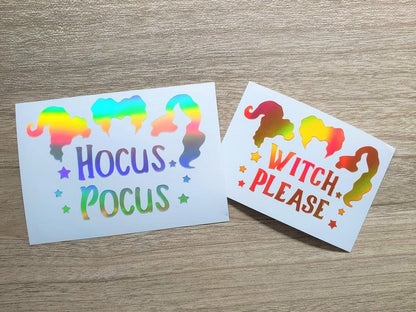 Hocus Pocus Holographic Vinyl Sticker – Halloween Witch Decal - KWL Creations