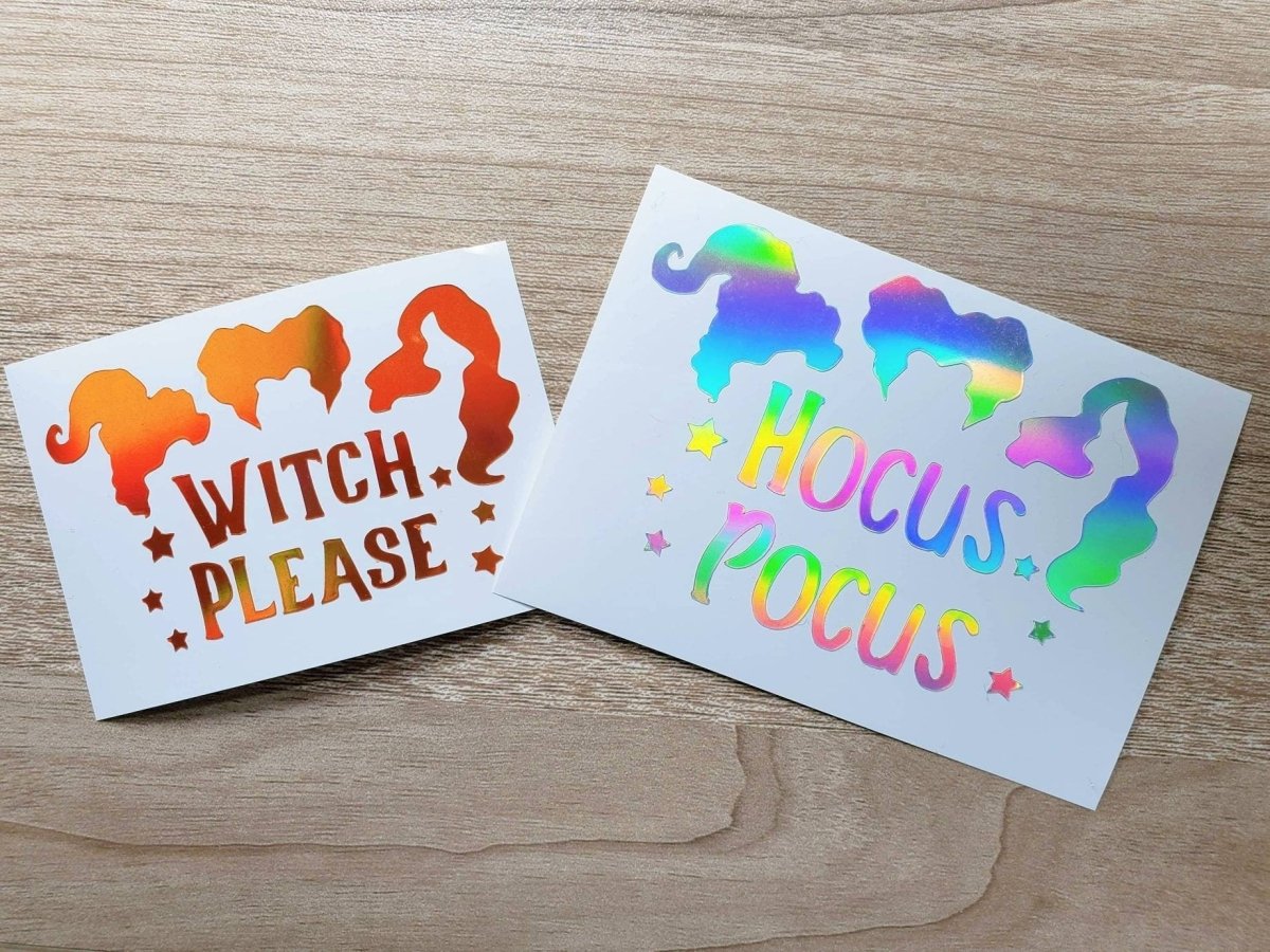 Hocus Pocus Holographic Vinyl Sticker – Halloween Witch Decal - KWL Creations