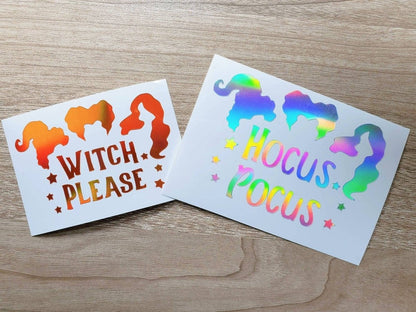 Hocus Pocus Holographic Vinyl Sticker – Halloween Witch Decal - KWL Creations