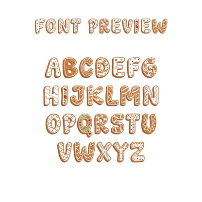 Holographic Custom Name Sticker – Holiday Gingerbread Christmas Font - KWL Creations