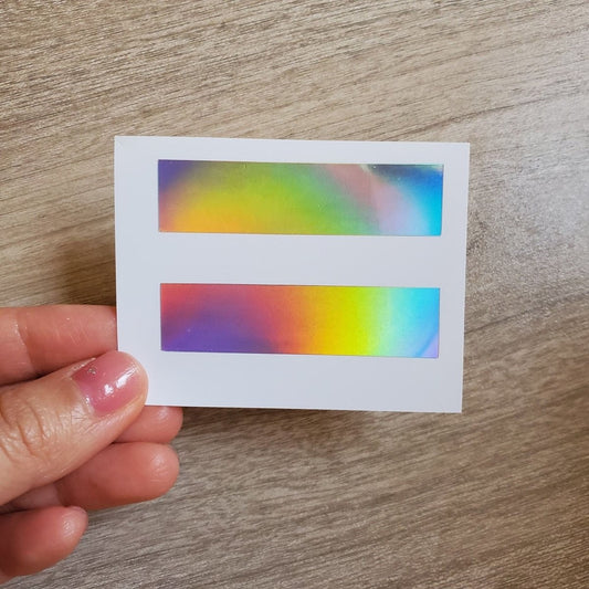 Holographic Equality Sign Vinyl Decal: LGBTQ Pride Sticker - KWL Creations