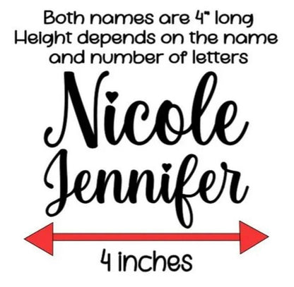 Holographic Name Decal: Custom Cursive Script Text Sticker - KWL Creations