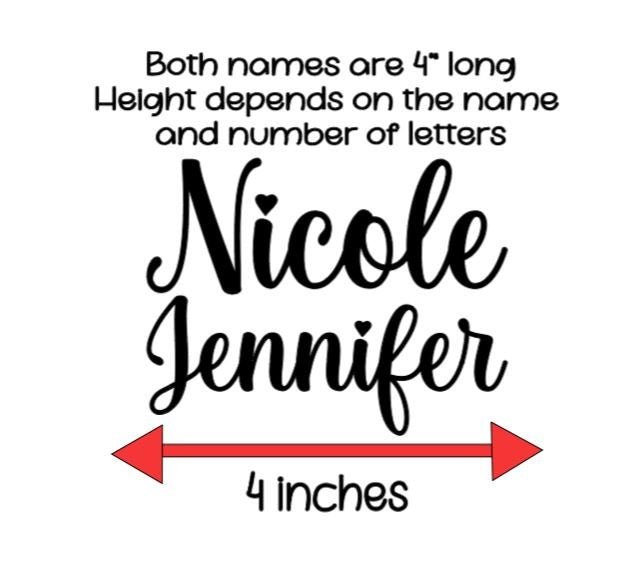 Holographic Name Decal Sticker, Multi Fonts and Colors - KWL Creations