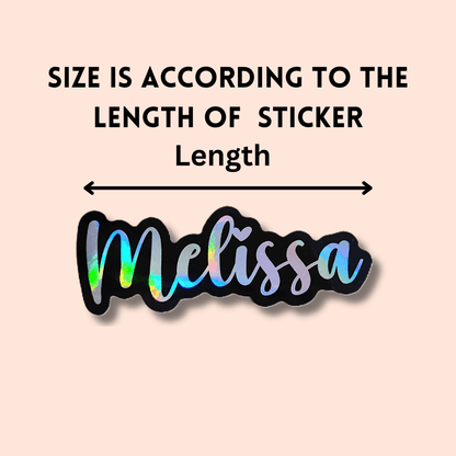 Holographic Name Vinyl Decal: Layered Custom Sticker - KWL Creations