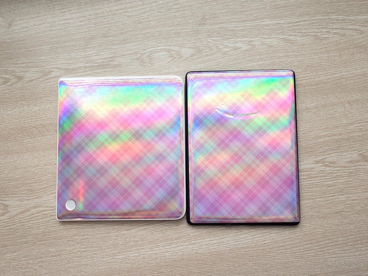 Holographic Pink Plaid Skin for Kindle Kobo - KWL Creations