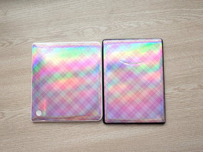Holographic Pink Plaid Skin for Kindle Kobo - KWL Creations