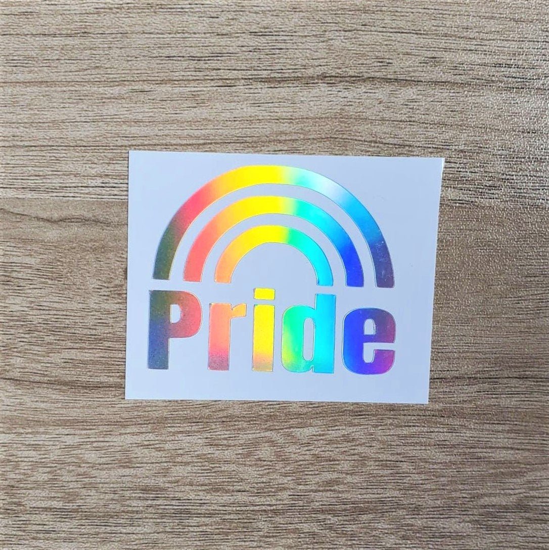 Holographic Rainbow Pride Vinyl Decal: LGBTQ Sticker - KWL Creations
