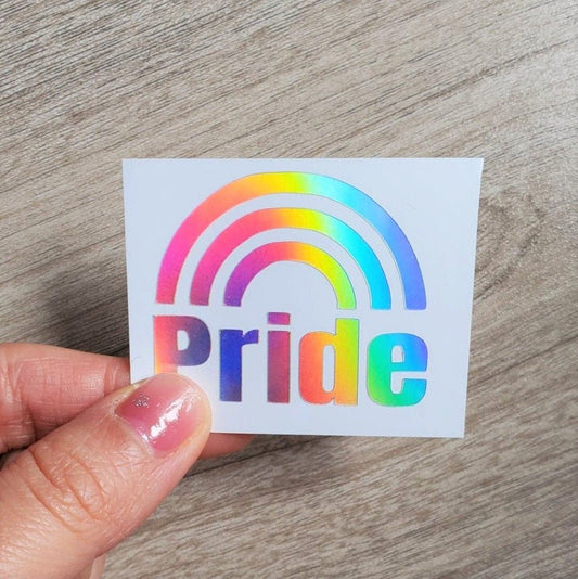 Holographic Rainbow Pride Vinyl Decal: LGBTQ Sticker - KWL Creations
