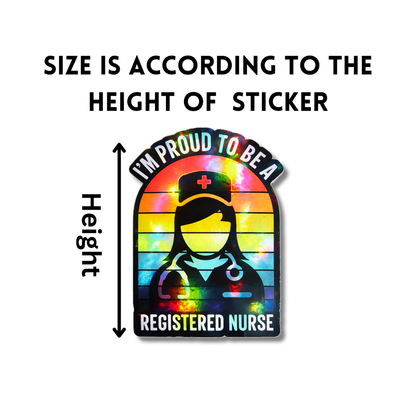 Holographic Registered Nurse Sticker | Nurse Gift | RN Sticker - KWL Creations