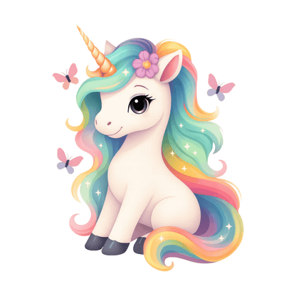 Holographic Unicorn Name Sticker: Personalized Kids Decal - KWL Creations