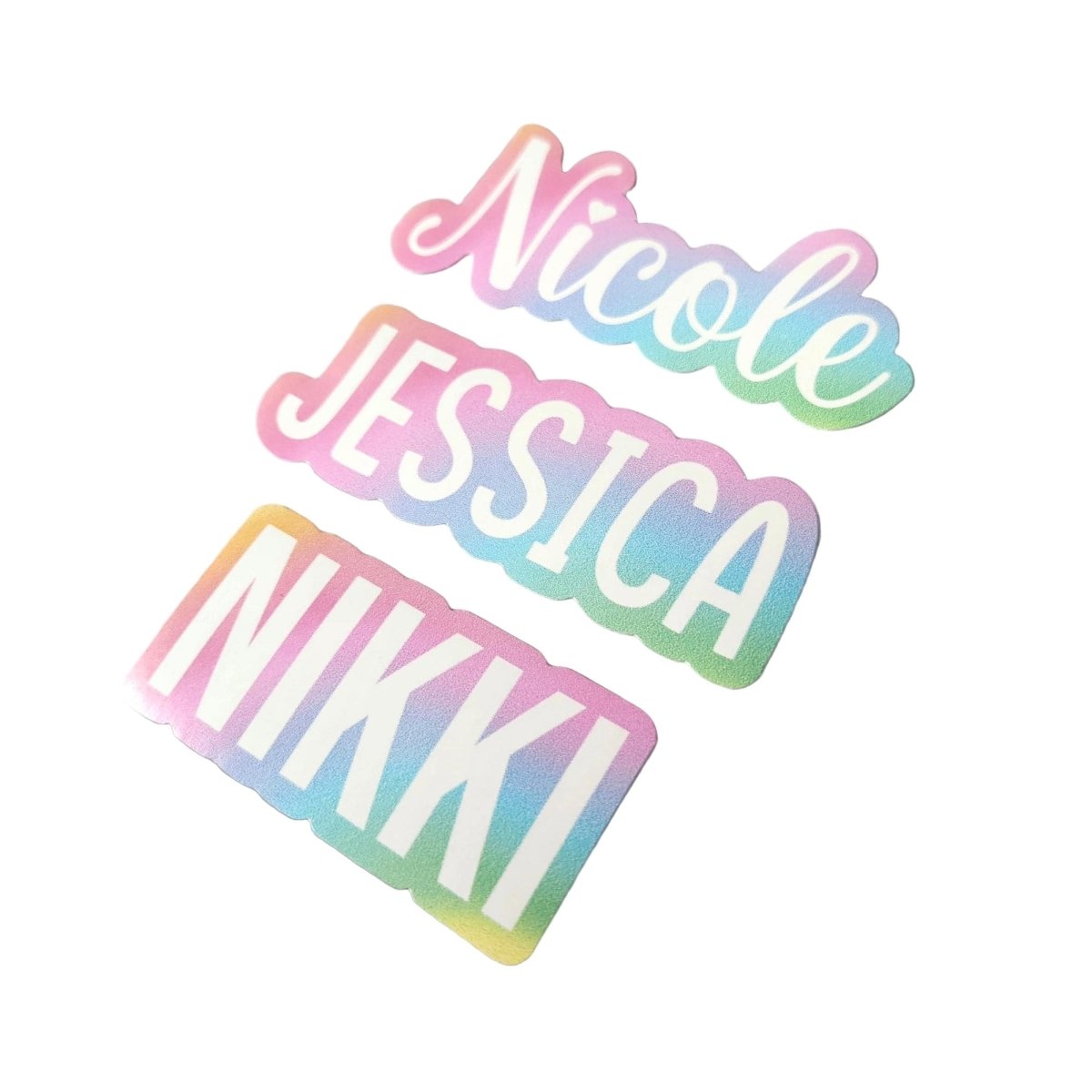 Pastel Outline Custom Name Stickers - KWL Creations