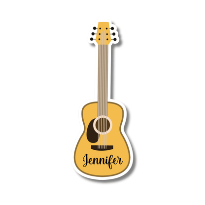 Personalized Acoustic Guitar Holographic Sticker - KWL Creations