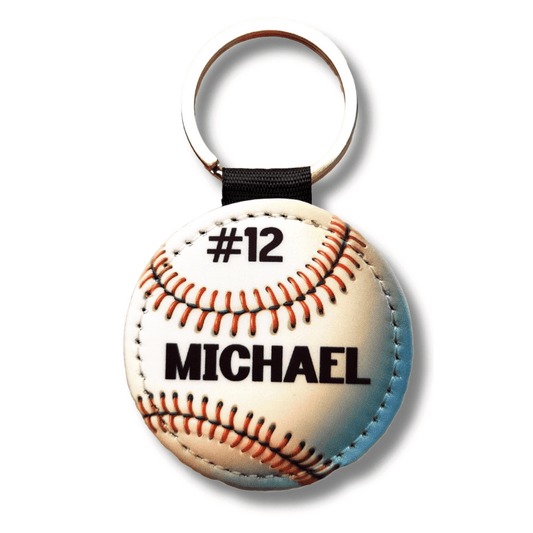 Personalized Baseball Key Chain, Custom Sports Team Key Ring - KWL Creations