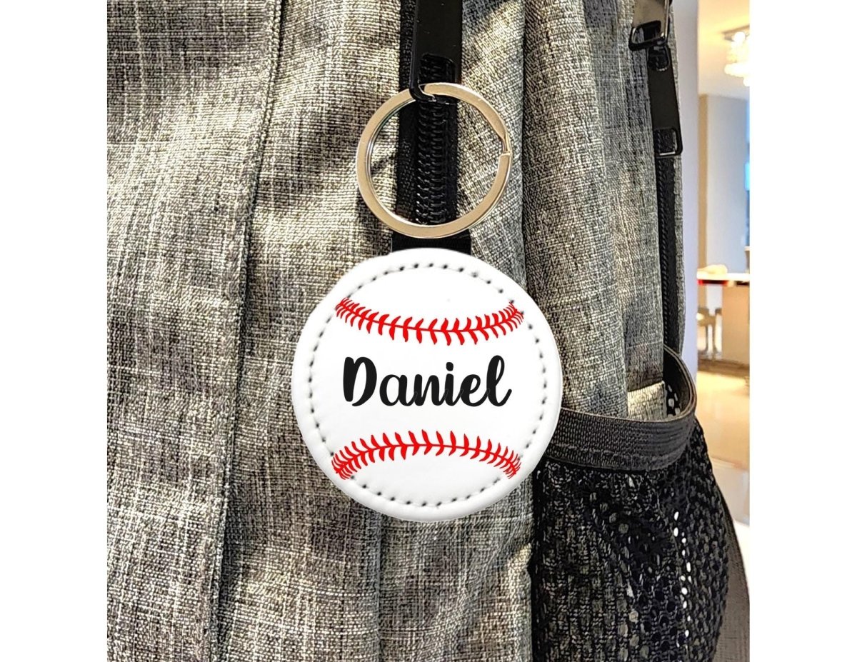 Personalized Baseball Keychain with Custom Name – Sports Bag Tag - KWL Creations