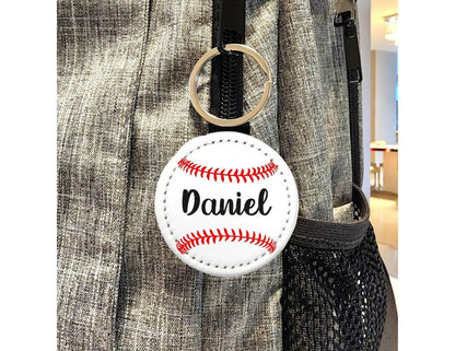 Personalized Baseball Keychain with Custom Name – Sports Bag Tag - KWL Creations