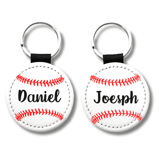 Personalized Baseball Keychain with Custom Name – Sports Bag Tag - KWL Creations
