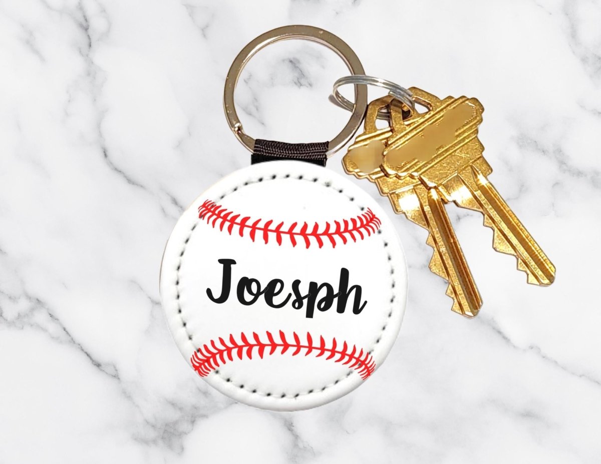 Personalized Baseball Keychain with Custom Name – Sports Bag Tag - KWL Creations
