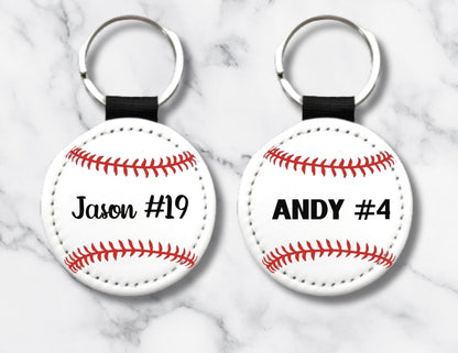 Personalized Baseball Keychain with Custom Name – Sports Bag Tag - KWL Creations