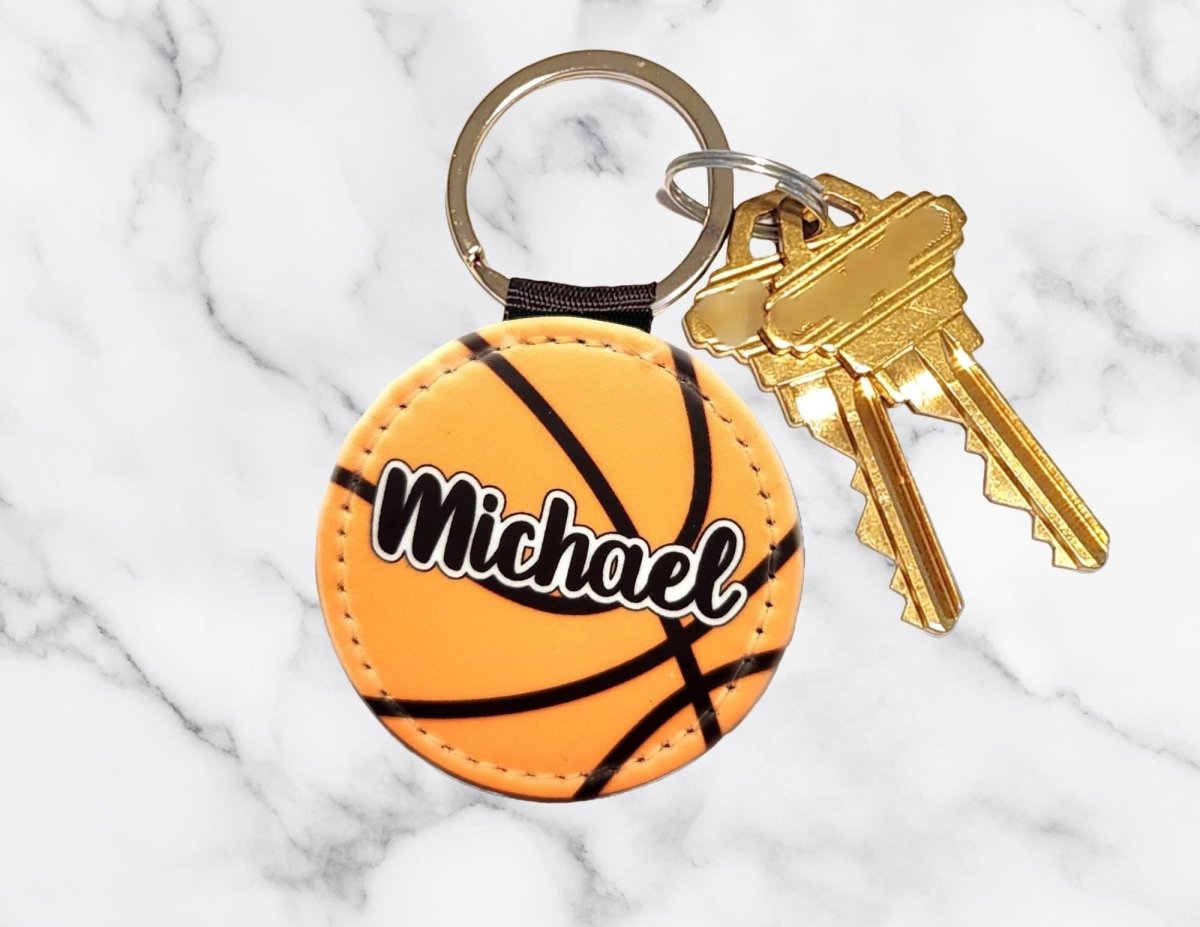 Personalized Basketball Keychain – Custom Name Sports Tag - KWL Creations