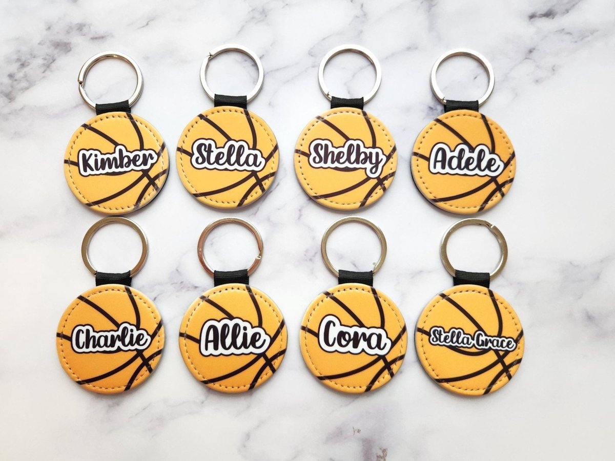 Personalized Basketball Keychain – Custom Name Sports Tag - KWL Creations