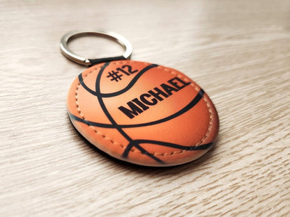 Personalized Basketball Keychain with Team Number - KWL Creations